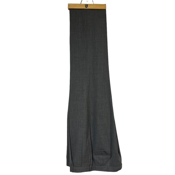 Pair of‎ Lands End Mens Vintage Gray Wool Dress Pants 42 42L Pleated Made In USA - Picture 2 of 16